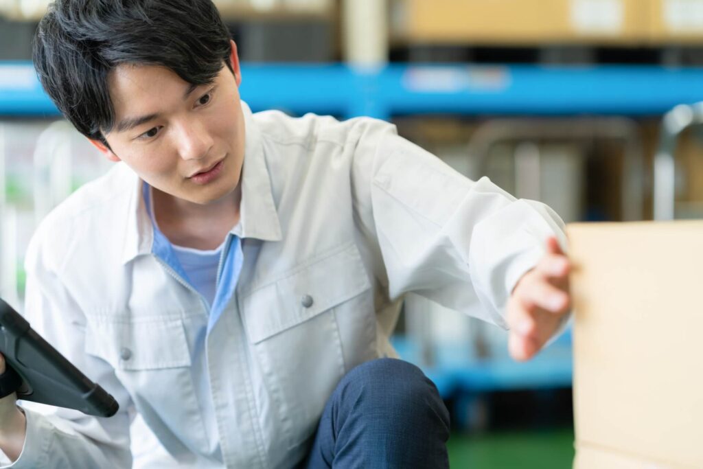 検品をしている様子